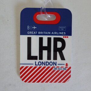 NEW AIRPORT CODE BAGGAGE LUGGAGE TAG LONDON HEATHROW AIRPORT